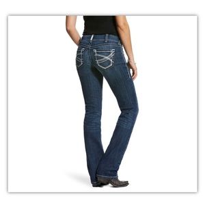 ARIAT ® Ladies R.E.A.L Stretch Mid Rise Ivy Straight Leg Jeans 10024300 NEW 33R